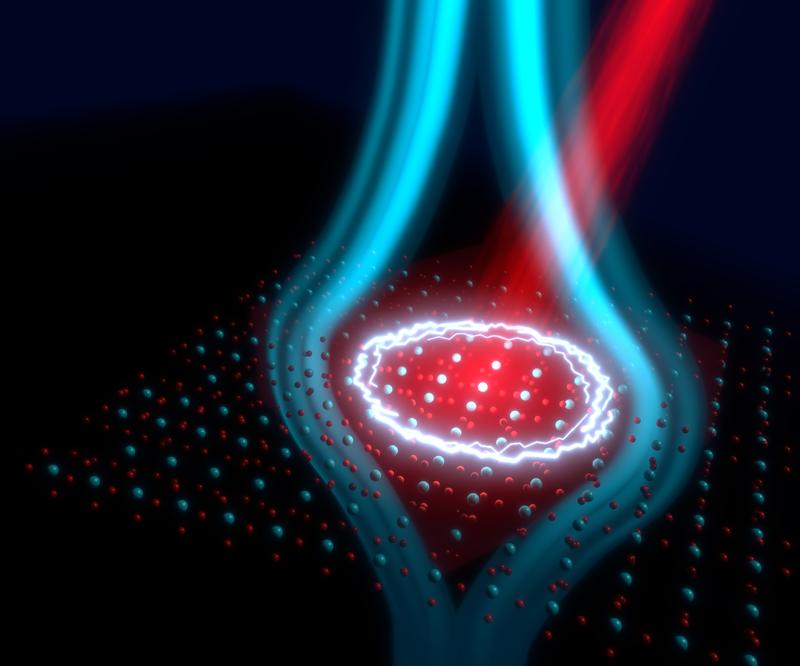 Laserpulse im mittleren Infrarot treiben atomare Modi in YBa2Cu3O6.48 kohärent an und stabilisieren supraleitende Fluktuationen bei hoher Temperatur. Diese Quantenkohärenz führt zur ultraschnellen Verdrängung eines statischen Magnetfelds.