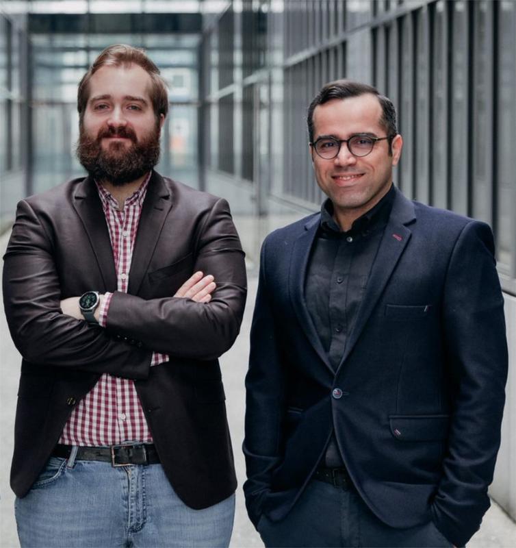 Sascha Ranftl (l.) vom Institut für Theoretische Physik - Computational Physics der TU Graz und Vahid Badeli vom Institut für Grundlagen und Theorie der Elektrotechnik der TU Graz.