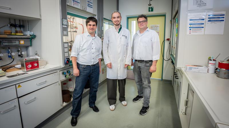 (vl.) Emanuel Hupf, Marvin Janssen und Jens Beckmann