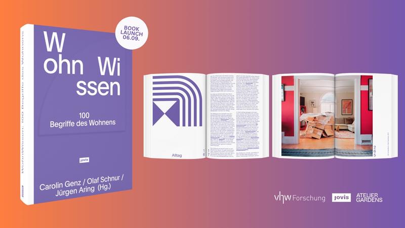 Cover und Seiten des Buchs "WohnWissen: 100 Begriffe des Wohnens"