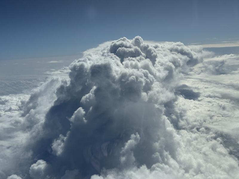 Scientists are observing cloud formation above the tropical Atlantic.