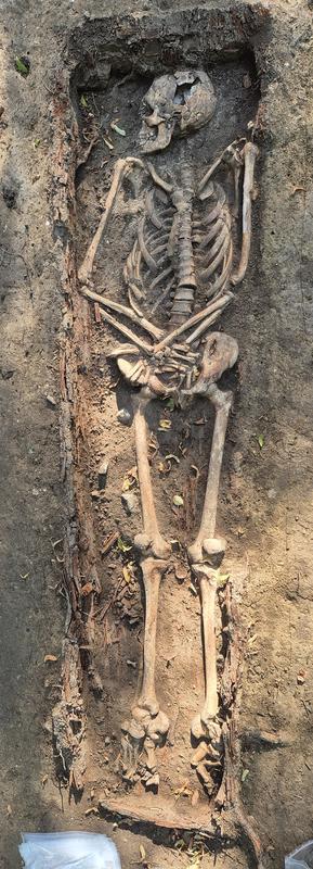 Coffin burial from the gallows hill in Quedlinburg.