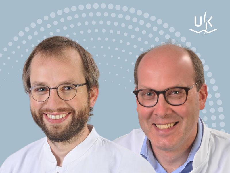 Dr. Johannes Dirks (links) und PD Dr. Henner Morbach von der Pädiatrischen Entzündungsmedizin des Uniklinikums Würzburg (UKW) entschlüsselten zentrale Mechanismen hinter der antibiotikaresistenten Lyme-Arthritis (ARLA) .