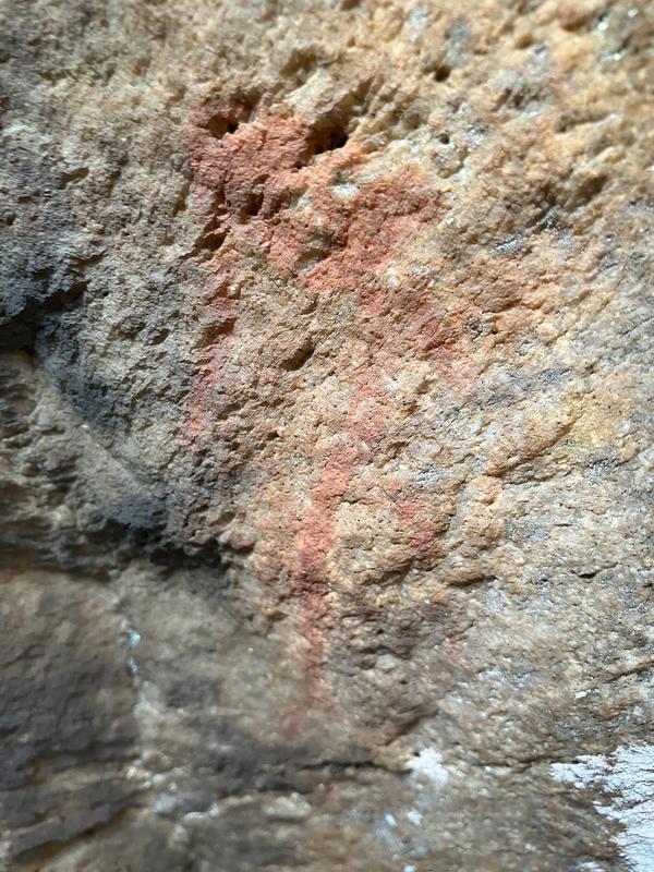 Felsmalereien in der Oakhurst Rock Shelter, Oakhurst Farm, bei Hoekwil, Südafrika