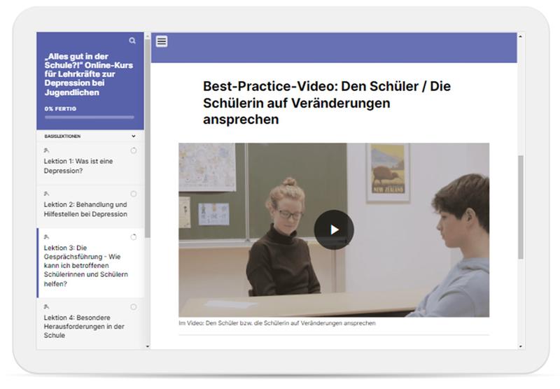 kostenfreie Online-Fortbildung für Lehrkräfte zu Depression bei Jugendlichen