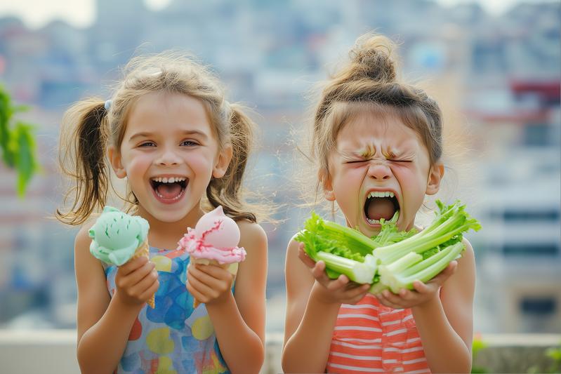 Wie fair verteilen Kinder Ressourcen? (KI-generiertes Bild)