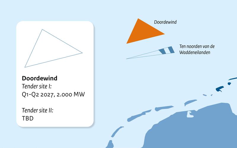 Karte der Offshore-Windparkzone Doordewind 