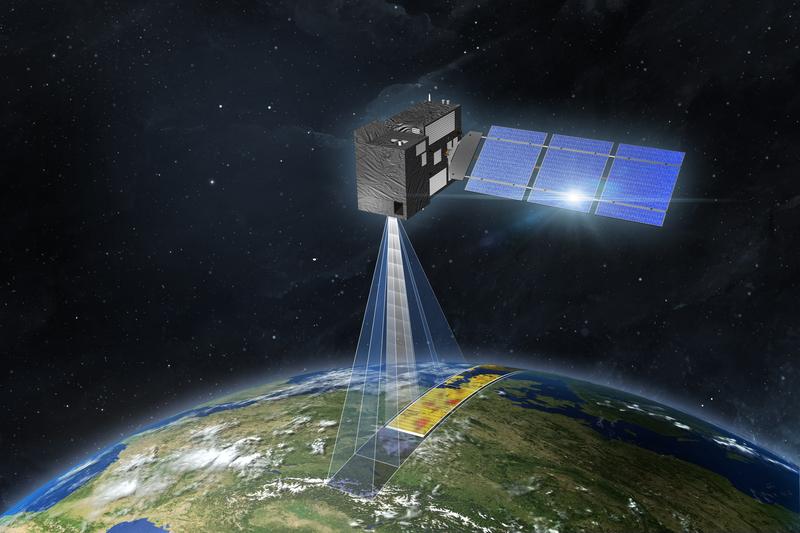 Visualisierung des CO2M-Satelliten 