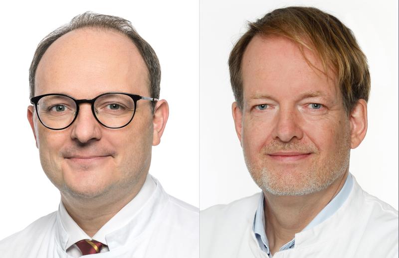 Wichtige Ursache für die auftretenden sekundären Krebserkrankungen nach CAR T-Zelltherapie gefunden: Autorenteam um Prof. Dr. Guido Kobbe (r., Erstautor) und Prof. Dr. Sascha Dietrich, (Letztautor)