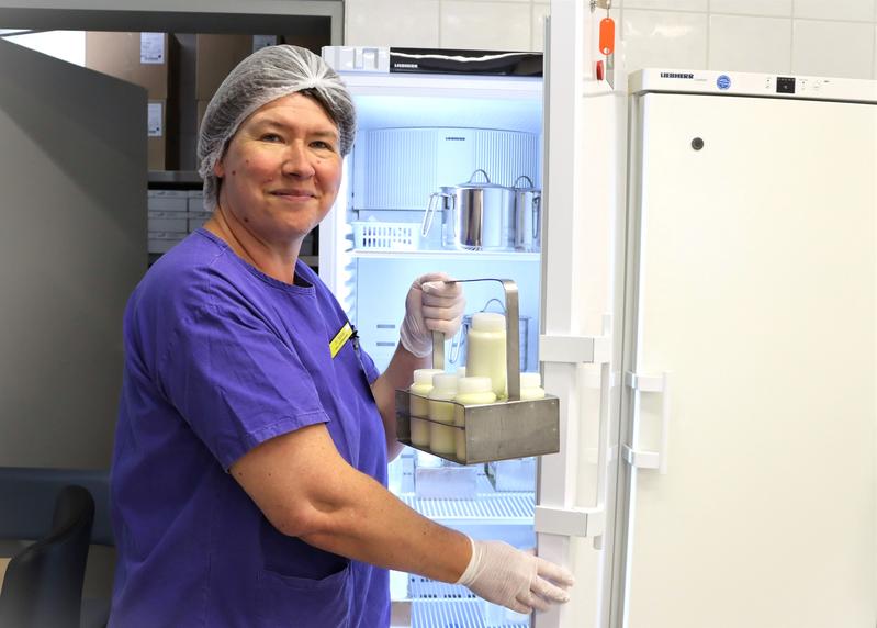 Muttermilch-Management im Ernährungszentrum für Säuglinge in der Würzburger Universitäts-Kinderklinik.