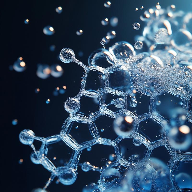 Künstlerische Darstellung der Wasserspaltung.