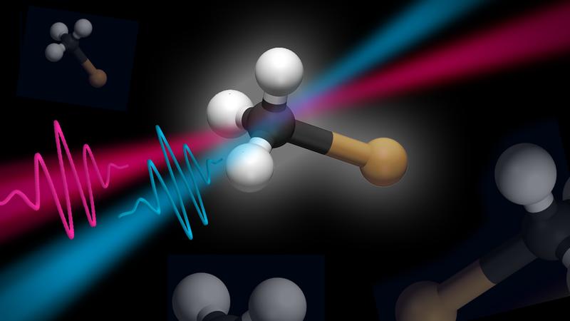 Ein ultrakurzer UV-Puls verursacht die Photolyse von neutralem Jodmethan. Diese kann vermieden werden, wenn ein zweiter Laserpuls innerhalb von 5 Femtosekunden nach der Photoanregung eintrifft.
