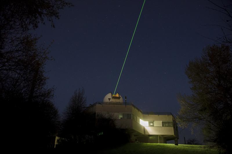 Die Satellite Laser Ranging Station des Instituts für Weltraumforschung der Österreichischen Akademie der Wissenschaften am Observatorium Lustbühel.