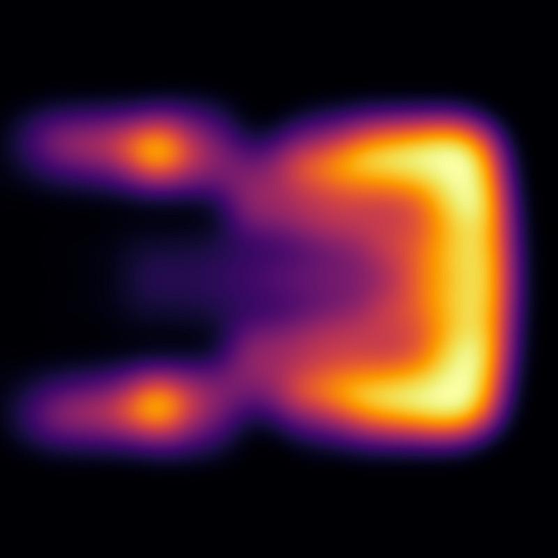 With the system currently under construction (upper image), LCoS-SLMs can be used to generate almost any beam profile (bottom image) in the LPBF process by selectively bending the phase front of the laser beam.