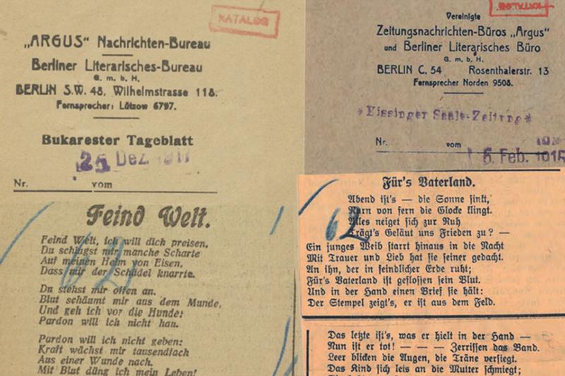 Three excerpts from old German war poems.