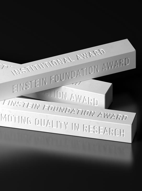 The chalk trophy of the Einstein Foundation Award for Promoting Quality in Research