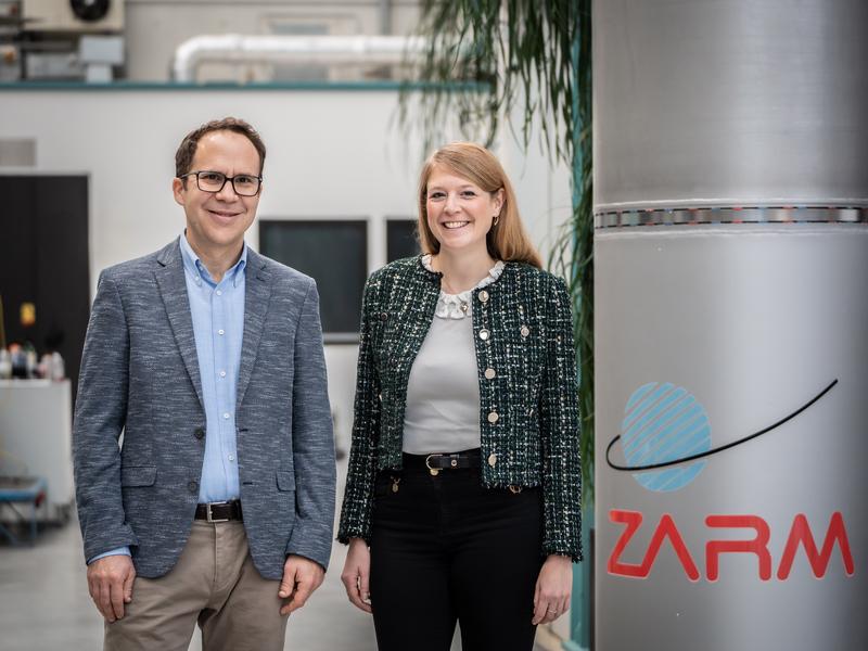 Sie leiten künftig gemeinsam das Zentrum für angewandte Raumfahrttechnologie und Mikrogravitation (ZARM) der Universität Bremen: Marc Avila und Katharina Brinkert. 