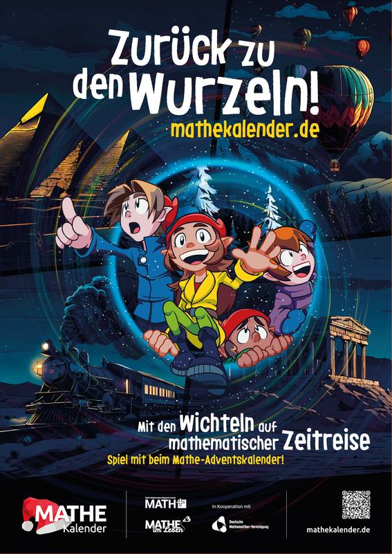 Spielstart der digitalen Mathe-Adventskalender: 01. Dezember / Poster