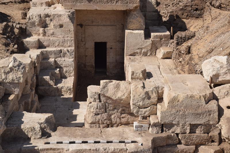 The north tower of the temple with the newly discovered chamber. 