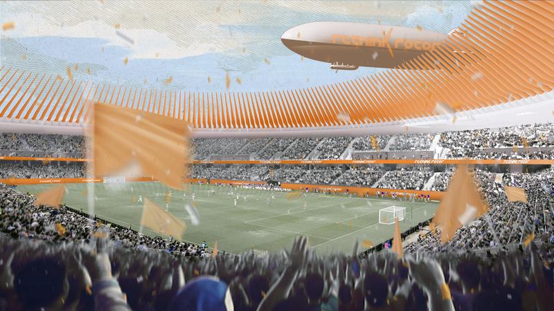 Rotorblätter-Repurpose: Ausgediente Rotorblätter lassen sich wiederverwenden. Zum Beispiel als Dach für ein Fußballstadion.