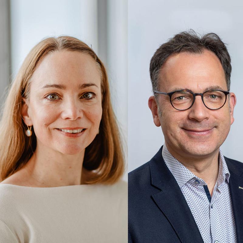 Professor Anna Köttgen, speaker of the CRC 1453 “Nephrogenetics” and Professor Marco Prinz, Freiburg co-speaker of the Transregio 167 “NeuroMac”.