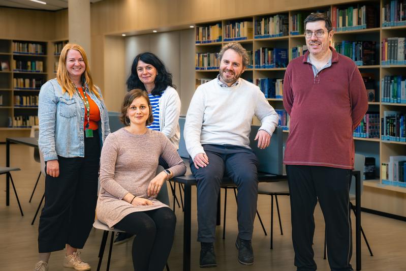 ISTA Kollaboration, v.l.n.r.: Martina Greunz-Schindler, Stefanie Lehr, Anna Kicheva, Thomas Minchington und Jack Merrin.