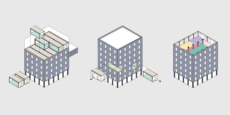 Die Module lassen sich über- und nebeneinander einbauen, können einzeln gewechselt werden und bieten einen flexiblen Grundriss.