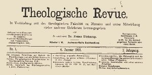 Titel der ersten Ausgabe der "Theologischen Revue" von 1902