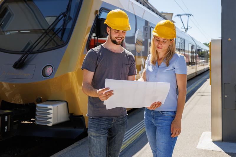 Bahntechnologiestudierende der FH St. Pölten