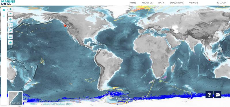 Der Marine Seismic Viewer im Datenportal der deutschen Meeresforschung marine-data.de
