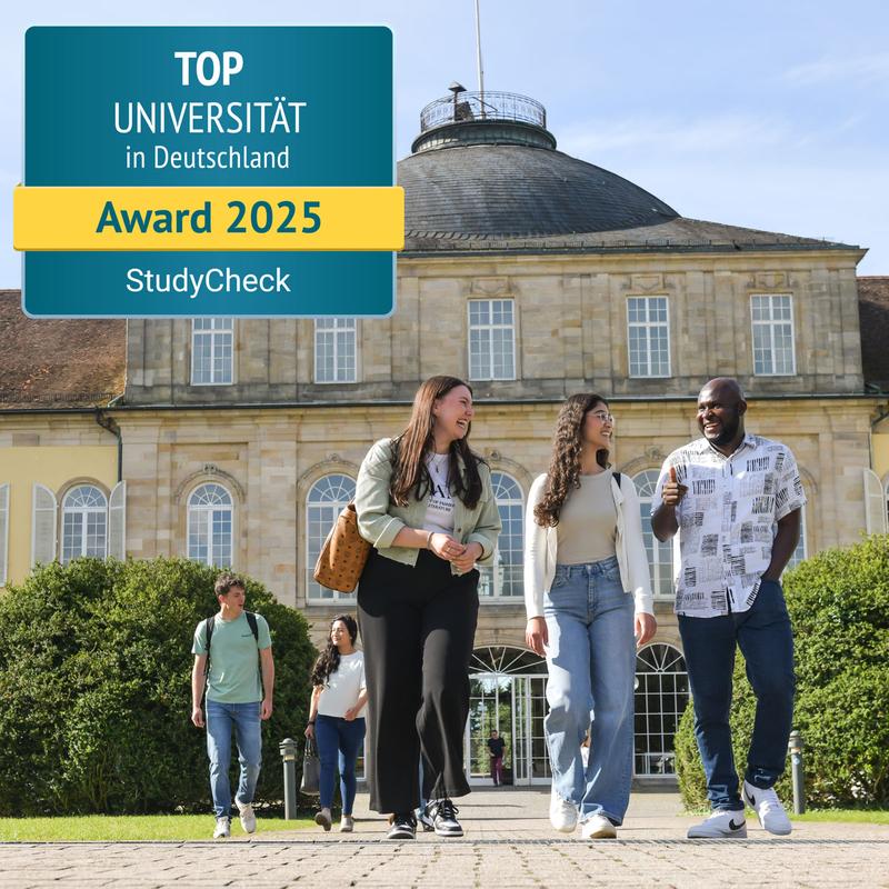 Zufriedene Studierende: Sie erleben ihre Universität Hohenheim als eine der besten in Deutschland und sicherten ihr den „StudyCheck Award 2025“.