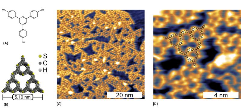 Nanostrukturen auf Graphitoberfläche.