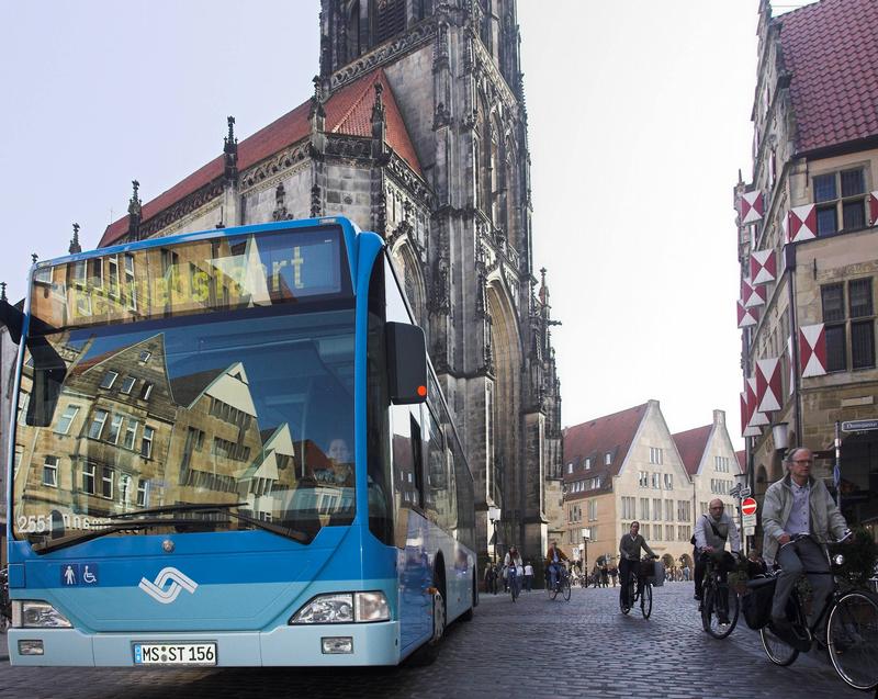 Auch die klimaschonende Verkehrspolitik der Westfalen-Metropole Münster war ein Grund für ihre Auszeichnung als "Bundeshauptstadt im Klimaschutz". 