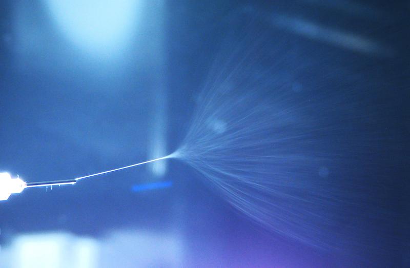 Electrospinning, polymer jet. 