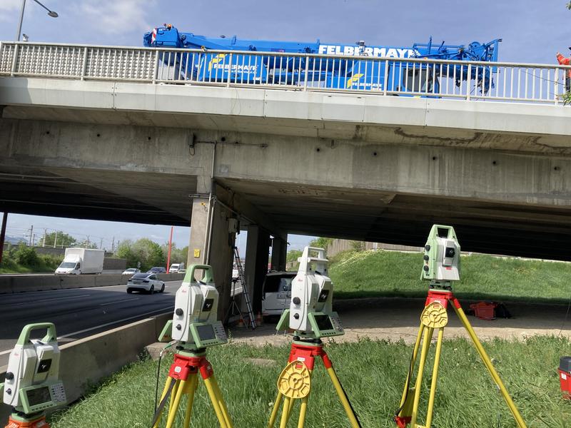 For the tests, a crane truck was used to test high loads.