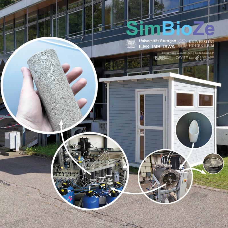In the “SimBioZe” project, researchers are using human urine to produce a sustainable building material. As the urine already contains water, no additional water is required for the process.