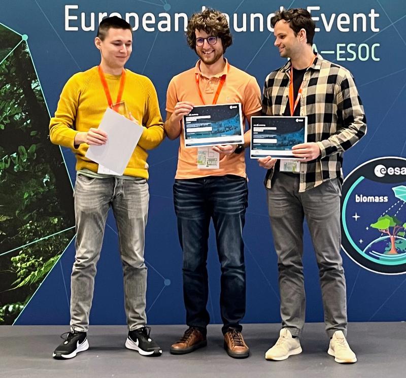 Die siegreichen Studenten von links nach rechts: Dennis Reimer, Matei Oana und Paul Heinisch.