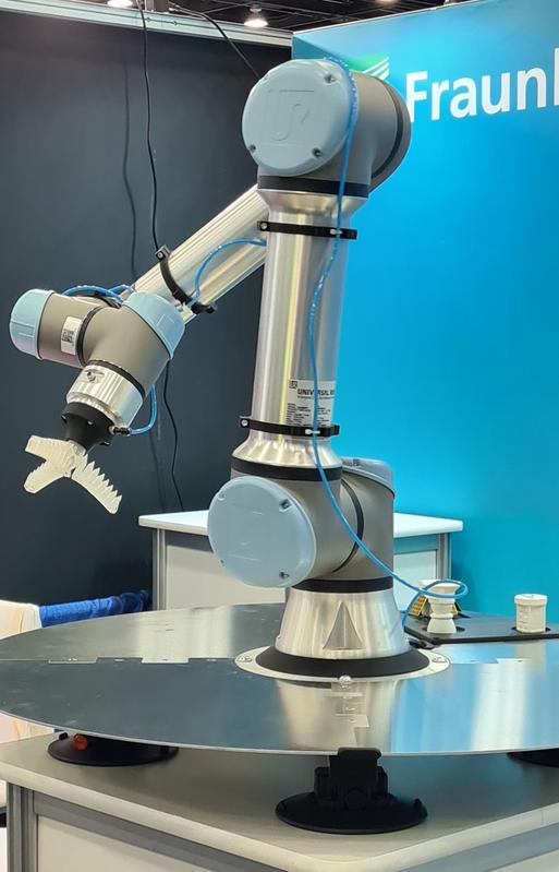 Premiere auf der Automate 2025 in Detroit, USA: Kollaborative Roboter, Cobots, des Fraunhofer IAPT im Einsatz für additive Produktionsrouten