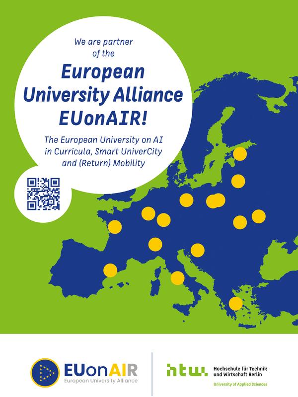 Die HTW Berlin ist Teil der European University Alliance EUonAIR