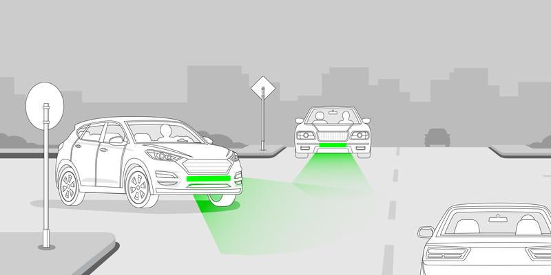 Vordere Bremsleuchten leuchten grün statt rot und ließen sich recht unkompliziert in das Design von Fahrzeugen integrieren.