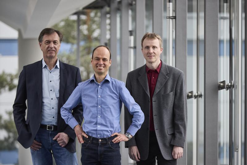 Winners of the 2025 Joseph von Fraunhofer Prize: Sieg-fried Fössel, Joachim Keinert and Thomas Richter (from left) from Fraunhofer IIS