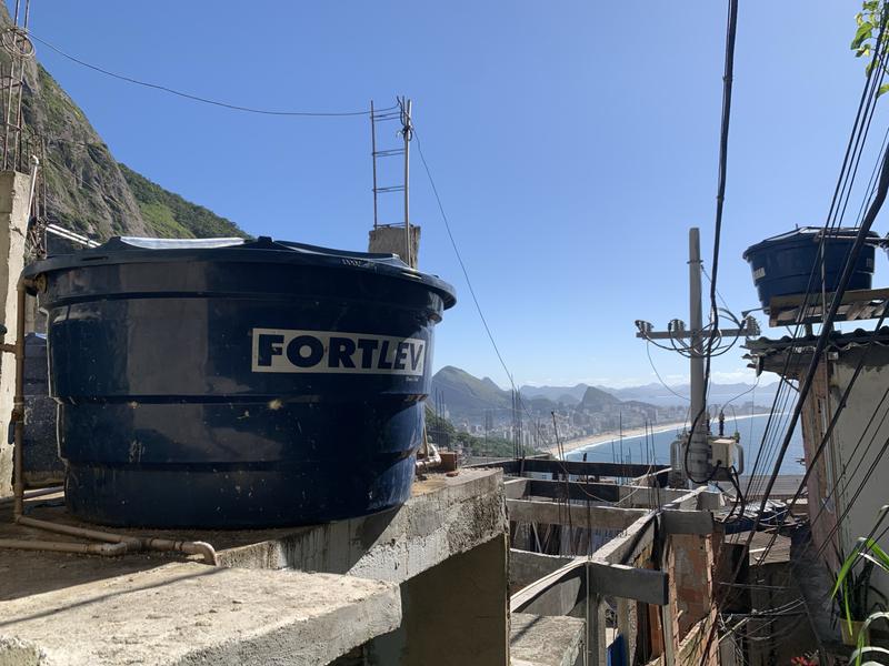 Water tanks: common Aedes aegypti breeding site in Rio de Janeiro (Brazil).