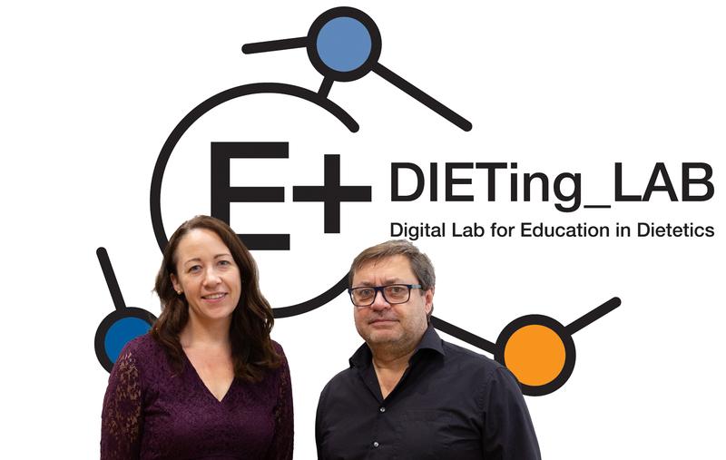 eDieting Lab: Projektlogo mit Elise Mandl und Johann Grassl