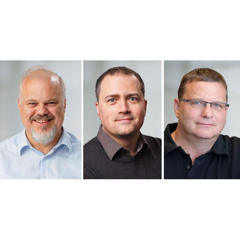 Prof. Dr. Thomas Seifert, Professor für Waldwachstum und Dendroökologie, Prof. Dr. Patrick Dondl, Professor für Angewandte Mathematik und Prof. Dr. Thomas Reinheckel, Professor für Molekulare Medizin (v.l.n.r)