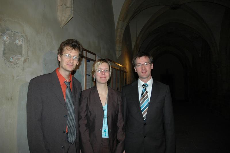 v.l.n.r.: Martin Kirschner (Universität Tübingen, 3. Platz)  Dr. Veronika Huesmann (Universität Bielefeld, 1. Platz), Dr. Stephan Wahle (Universität Bonn, 2. Platz) 