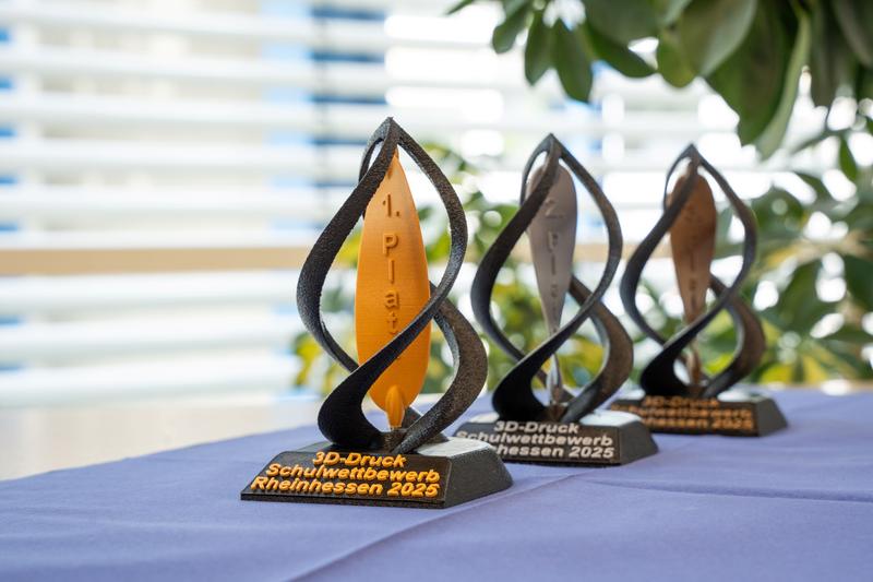 Die Trophäen stammen ebenfalls aus dem 3D-Drucker