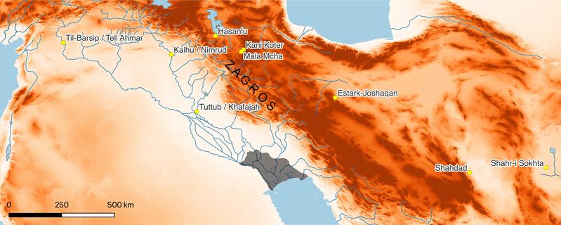 Map showing the Kani Koter site (top center).