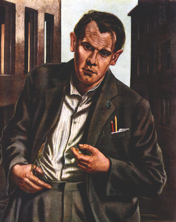 Walter Schulz-Matan, "Bildnis Oskar Maria Graf" von 1927, aus dem Lexikonartikel "O.M. Graf, Wir sind Gefangene"