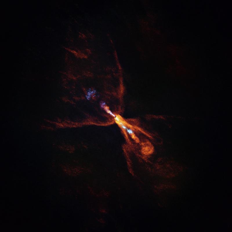 ALMA-Aufnahme von HOPS-315, einem aktuell entstehenden Planetensystem