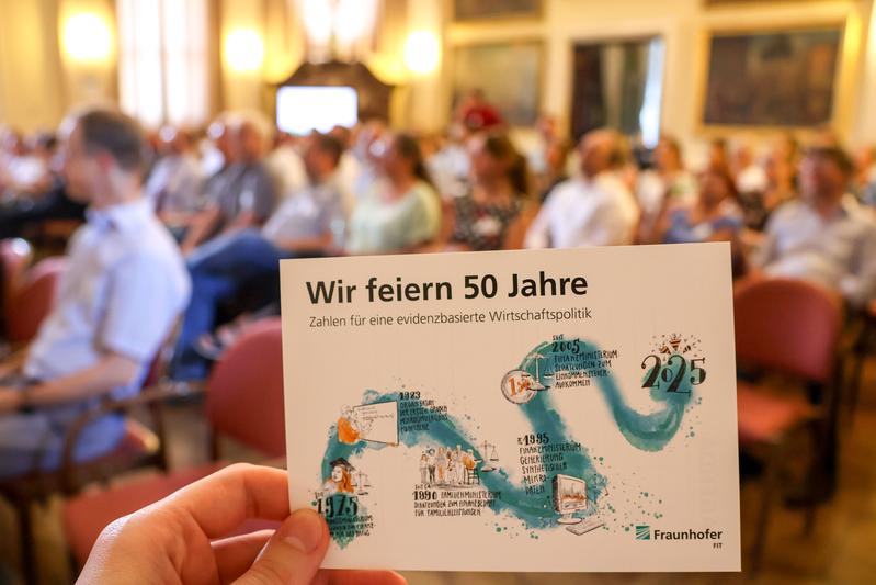 Jubiläumsfeier »50 Jahre Zahlen für eine evidenzbasierte Wirtschaftspolitik« auf Schloss Birlinghoven.